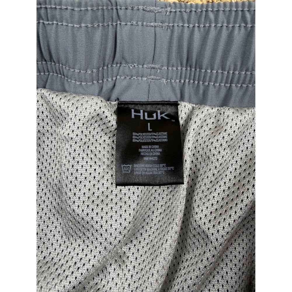Huk Pursuit Volley Mens Fishing hybrid Shorts Gray Stretch Quick Dry Size L NWT - Picture 4 of 5
